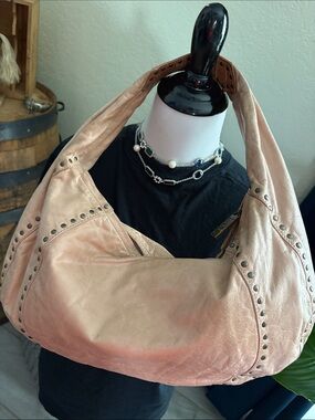 vintage Kooba "Chiara" Studded Leather Hobo Bag Y2K era